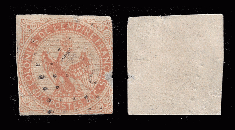 France General Colonies 1859 YT 5 Sc 5 uvf sm flaws