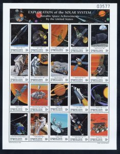 Micronesia 344-46 MNH, US Space Achievements Souvenir Sheets Set from 1999.