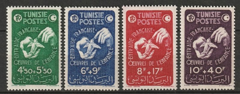 Tunisia 1947 Sc B99-102 set MLH*