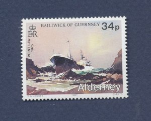 ALDERNEY - GUERNSEY - Scott 26, SG A36 - MNH - Oil Tanker Shipwreck - 1987