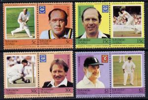 Tuvalu - Nukulaelae 1984 Cricketers (Leaders of the World...