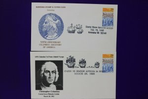 CIAPEX 1992 sc#2616 Columbus Altoona IA Philatelic exhibit Kenosha WI stamp show