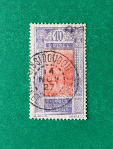FRENCH GUINEA Scott 70 with Kissidougou cancel (See description)