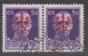 Slovenia Ljubljana - Laibach Scott #N43 1944 Used pair WWII German Occupation