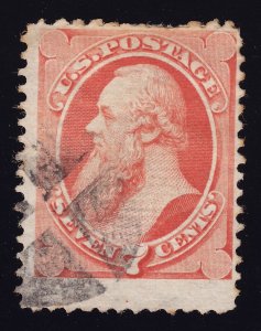 US Scott 138 Used  7 cent Grill 1871 Vermilion Lot AP2564 bhmstamps