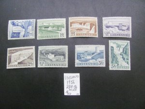 ICELAND 1956 MNH SC 289-296 SET  XF $60 (154)