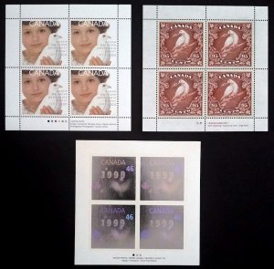 Canada - 1999 - MNH VF - S/Sheet - Millennium Issues 3 Panes of 4 # 1812-1814