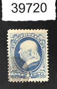 US STAMPS # 182 USED LOT #39720