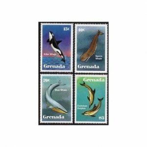 Grenada 1140-1144,MNH.Michel 1197-1200,Bl.112.Common Dolphins,Whales 1992.Killer