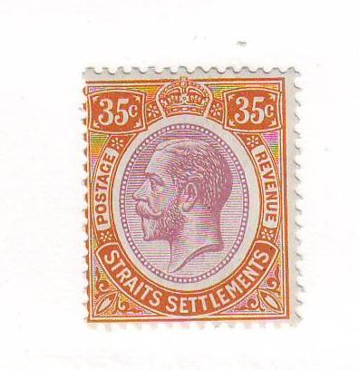 Straits Settlements Sc 196 1921 35c  G V stamp mint