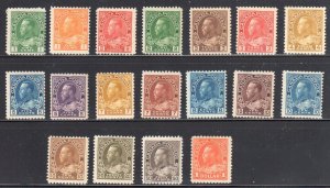 Canada #104 to 122 MINT Admiral complete set C$2900.00 (Mostly NH)