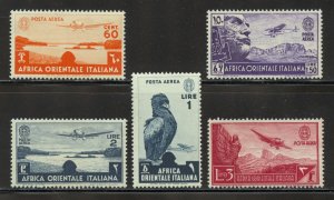 Italian East Africa Scott C3,C5-C8 MNHOG - 1938 Air Post Issues - SCV $9.90
