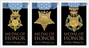 2015 49c Medal of Honor, Strip of 3, Vietnam War Scott 4988a Mint F/VF NH