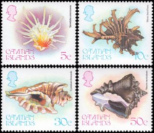 Cayman Islands 1980 Sc 444-447 Seashells CV $4.95