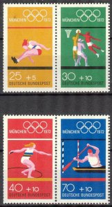 Germany 1972 Olympics Games Munich 2 Pairs MNH