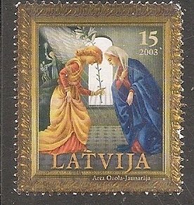 Latvia    Scott 582     Christmas   Used
