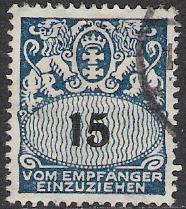 Danzig #J32 Postage Due Used