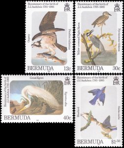 Bermuda 1985 Sc 465-468 Birds Osprey Heron Egret Bluebird CV $14