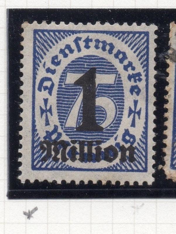 Germany Officials 1923 August Fine Mint Hinged 1Million. Surcharged 244640