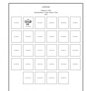 JORDAN STAMP ALBUM PAGES 1918-2011 (288 PDF digital pages)