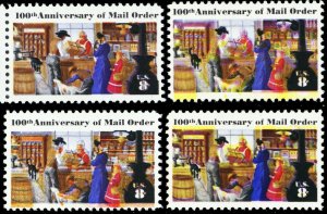 1468, MNH 8¢ Four Different Color Shift Freaky Errors * Stuart Katz