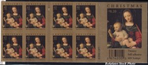 BOBPLATES #4206a Christmas Booklet Pane of 20 VF NH SCV=$17