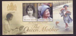 Pitcairn Is.-Sc#565- id9-unused NH sheet-Queen Mother-Roy