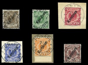 German Colonies, Caroline Islands #1-6 Cat$178, 1900 3pf-50pf, set of six, us...