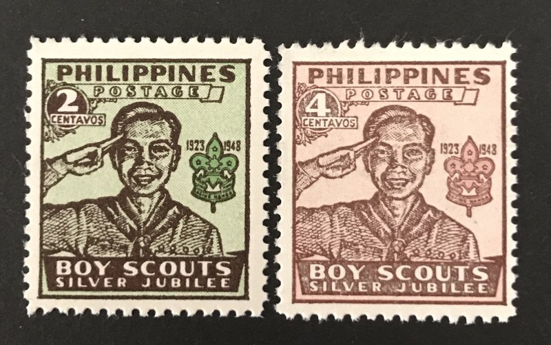 Philippines 1948 #528a,29a, MNH, CV $4.75