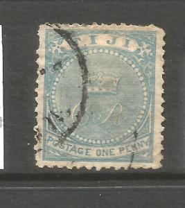 FIJI  1871  1d   BLUE    FU  SG 10  CV 120pds 