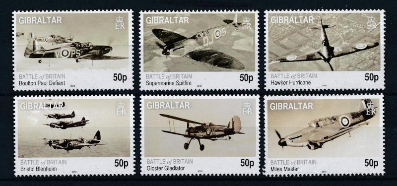 [81105] Gibraltar 2010 Second World war Battle of Britain Aircrafts MNH