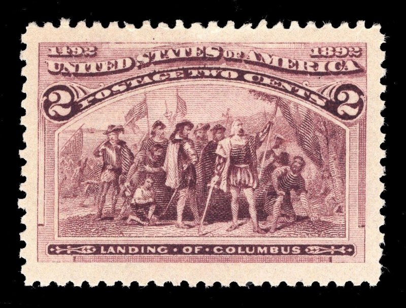 US STAMPS #231 UNUSED XF-SUP JUMBO
