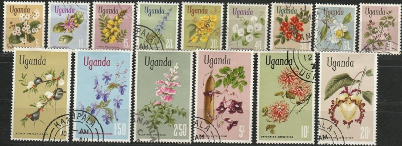 Uganda, #115-129 Used  From 1976