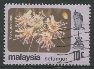 STAMP STATION PERTH Selangor #138 Sultan Salahuddin Flower Type Used 1979