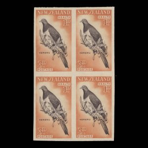 New Zealand 1960 Kereru imperf proof block ––