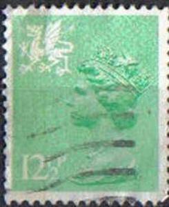 GREAT BRITAIN, WALES, used 12 1/2p,WMMH19-20 Machins