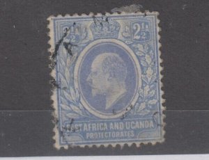 East Africa and Uganda KEVII 1902 2 1/2A Blue SG20 VFU JK1665