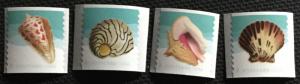 US #5167-5170 MNH 4 Coil Singles (.34) Seashells SCV $2.80