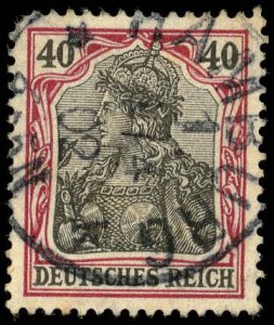 GERMANY Sc 72 USED - 1902 40p - Germania '; DEUTSCHES REICH