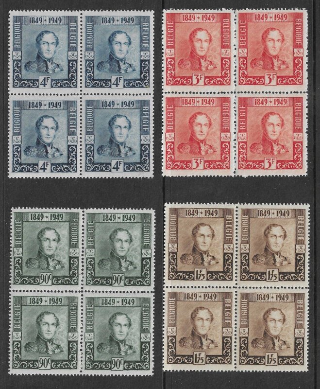 Belgium (1949) - Scott #  386 - 389,  MNH
