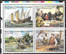 US #2620-23 MNH Block. First Voyage of Columbus.  Ship