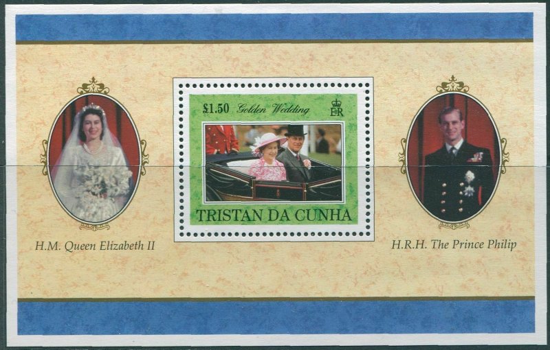 Tristan Da Cunha 1997 SG630 Golden Wedding QEII MS MNH