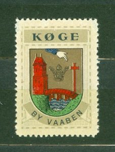 Denmark. Poster Stamp 1940/42. Mnh. Town: Koge. Coats Of Arms: Bridge, Tower.