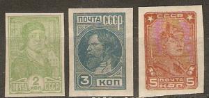 Russia 3 Imperfs 1931 SCV $5.00