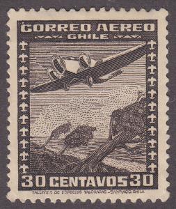 Chile C33 Plane Over Trees 1936