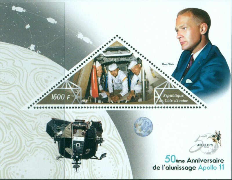 Space NASA 50 Apollo 11 Anniversary Neil Armstrong 3 MNH stamp sheets set