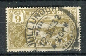 INDIA; 1930s early GV Airmail Postmark value 6a. Julundur