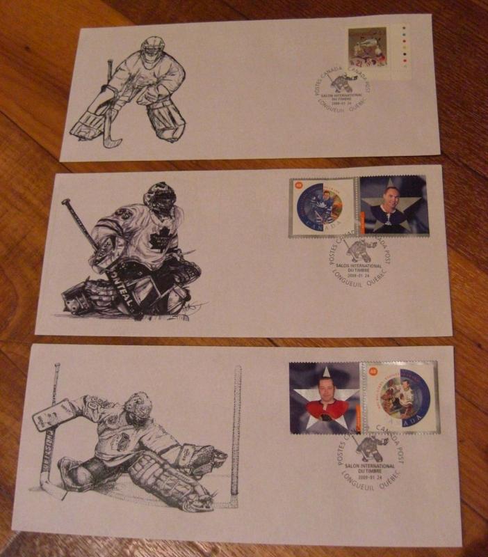 LOT#4 -Canada Special Hockey Stamp show cover-Qtt3 -Goaler ONLY --Value$60.00