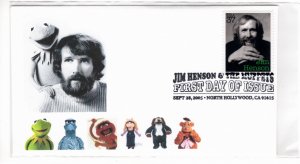 3944 Jim Henson FDC, Muppets cachet by Junction Cachets