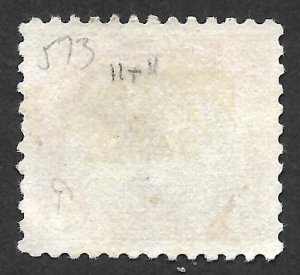 Doyle's_Stamps: Used 1923 $5.00 Lady Liberty XF (b)